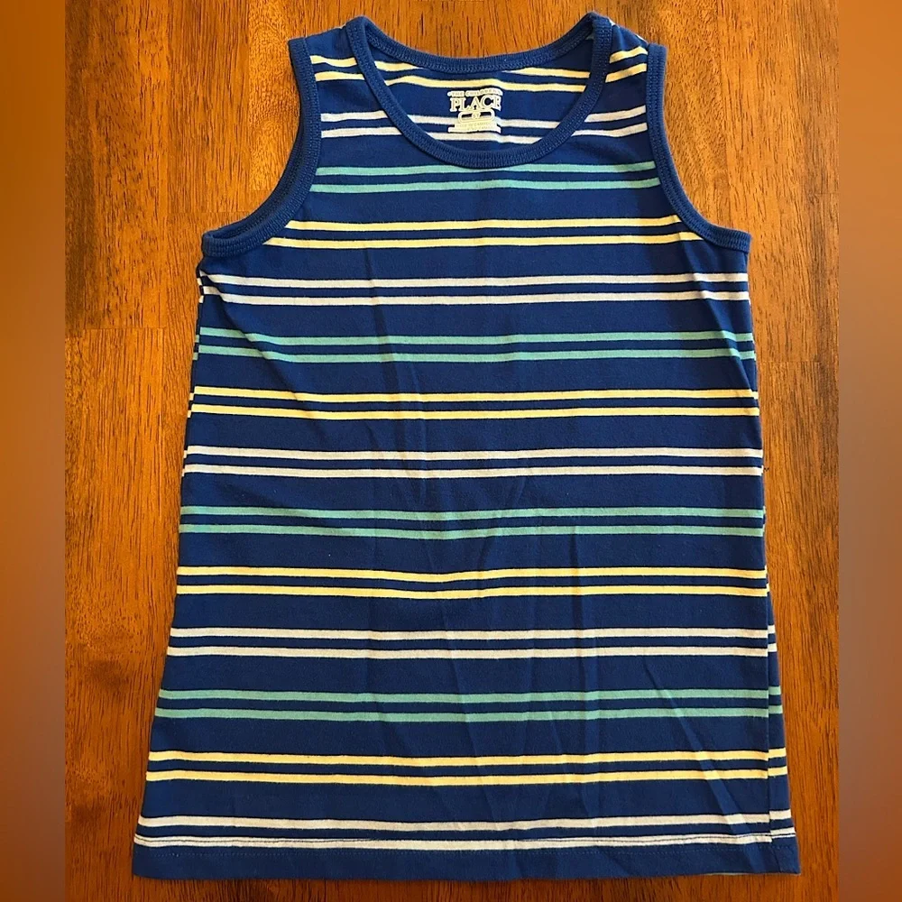 Boys Blue Striped Tank Top | Size 5T | The Children’s Place